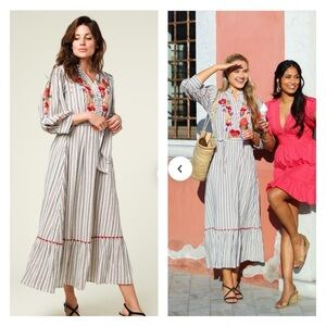 ANTIK BATIK x Anthropologie Juliette Floral Embroidered Long Sleeve Maxi Dress